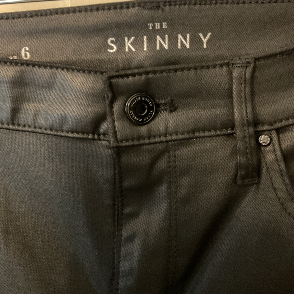 Black faux leather pants.